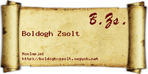 Boldogh Zsolt névjegykártya